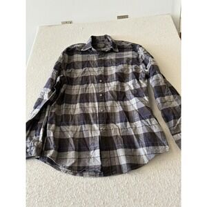 Pendleton Shirt Mens Large Gray Plaid Long Sleeve Flannel Button Up Casual Fall